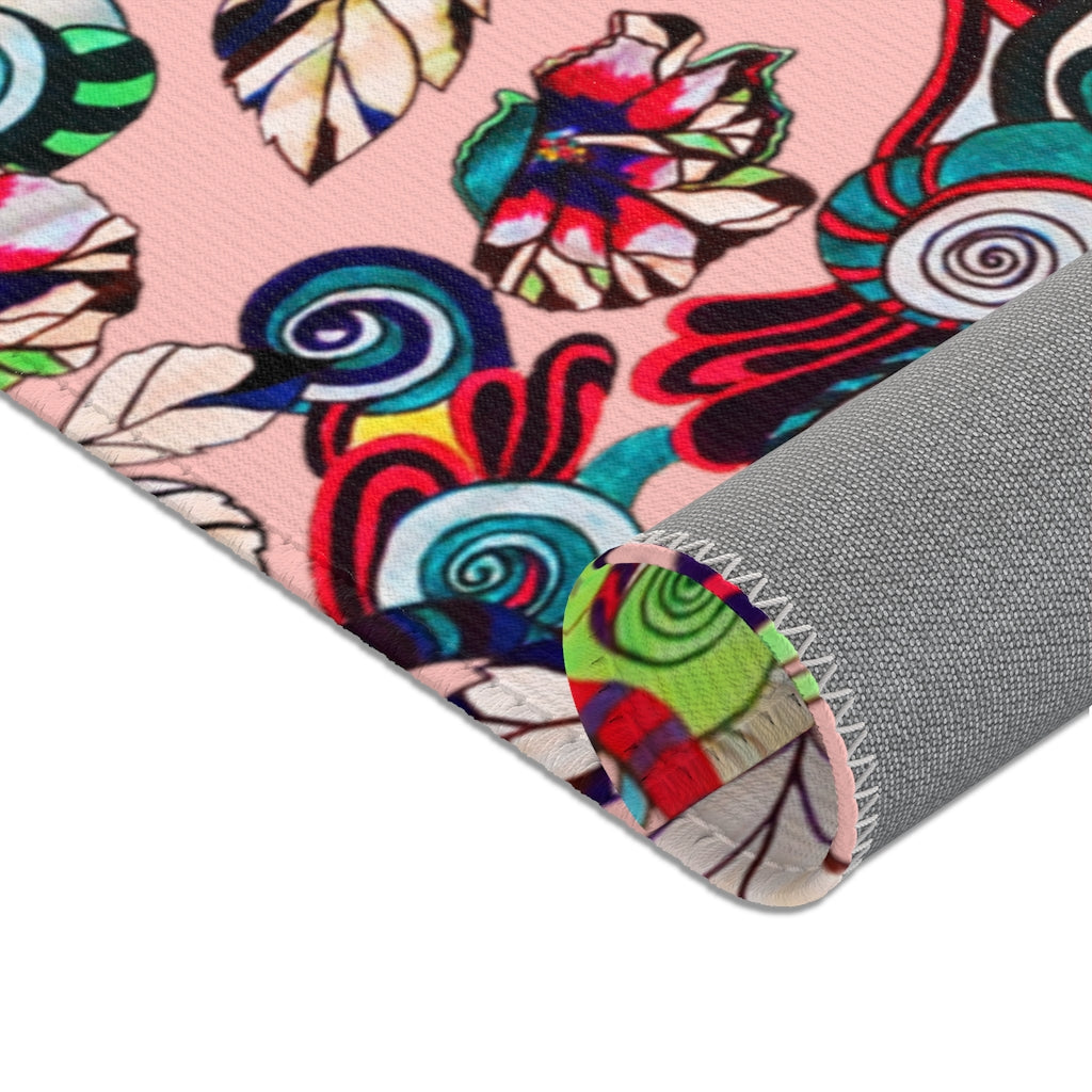 Artsy Floral Pop Blush Area Rug