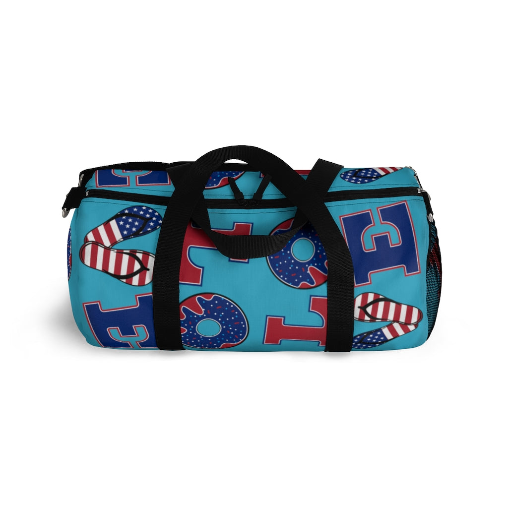 American Love Aqua Duffel Bag