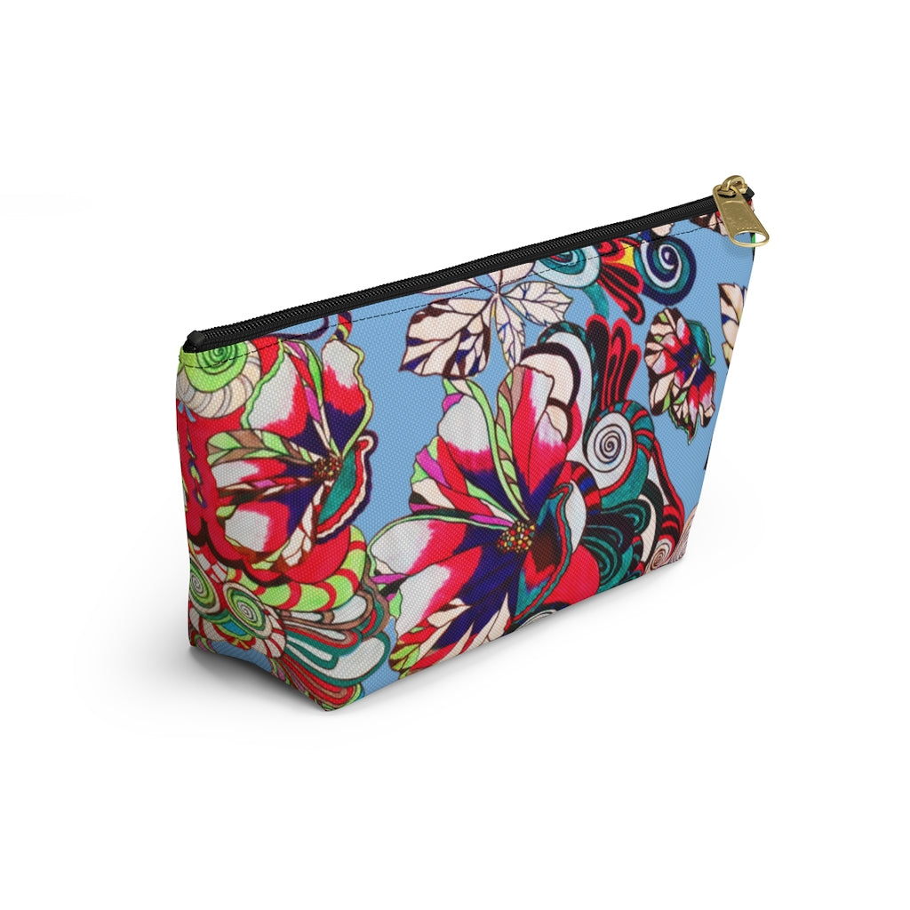 Floral Pop Sky Accessory Pouch