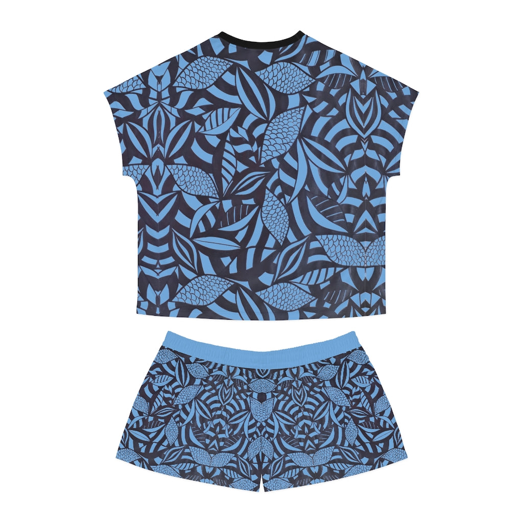 Sky Tropical Minimalist Short Pajama Set (AOP)