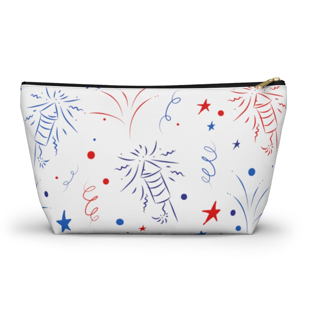 Firecracker White Accessory Pouch
