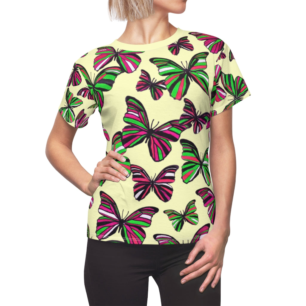 Butterflies AOP Pale Yellow T-shirt