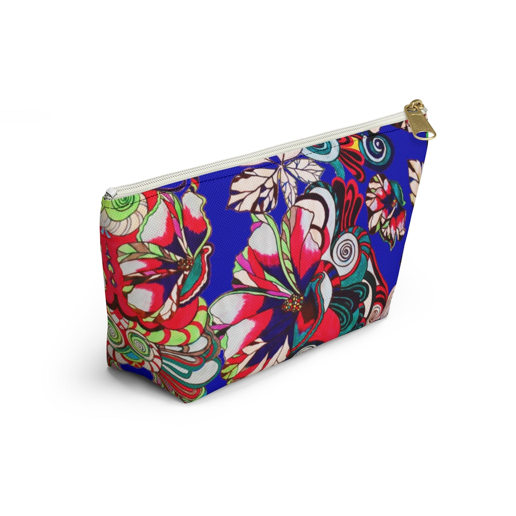 Floral Pop Electric Blue Accessory Pouch