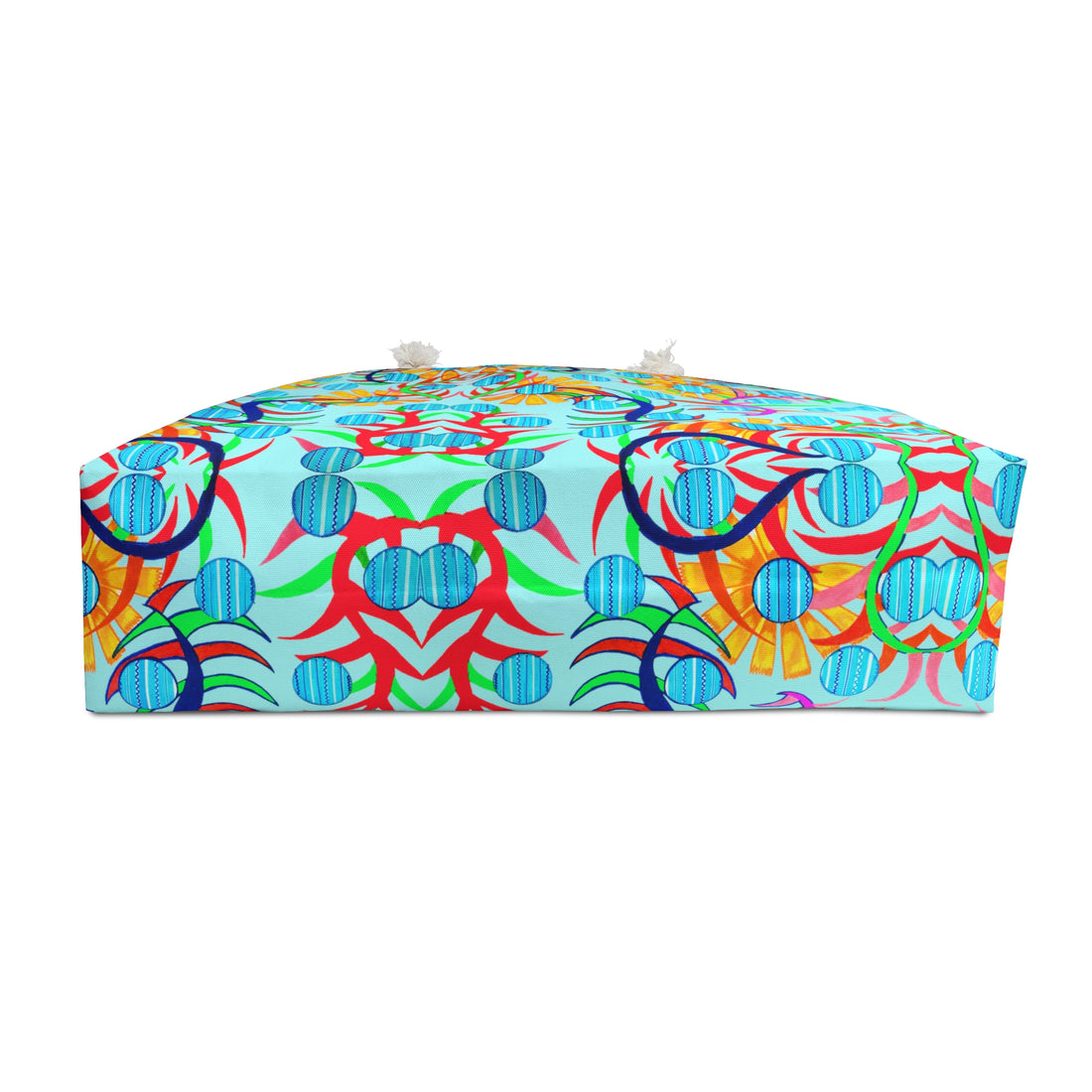 Icy Blue Sunflower Weekender Open Beach Tote Bag