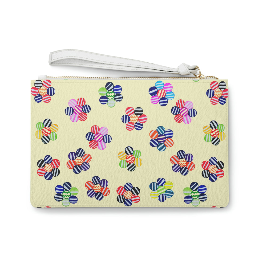 Cream Candy Florals Clutch Bag