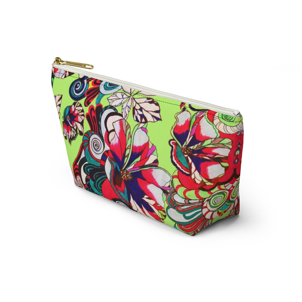 Artsy Floral Pop Lime Accessory Pouch