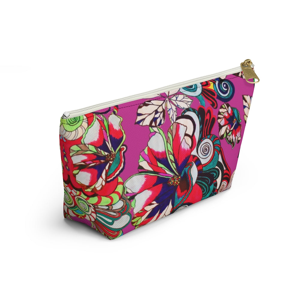 Floral Pop Magenta Accessory Pouch