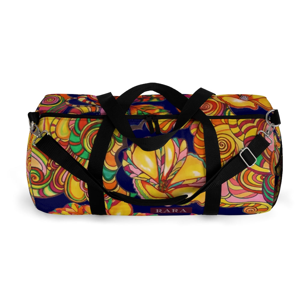 Artsy Floral Ink Duffel Bag