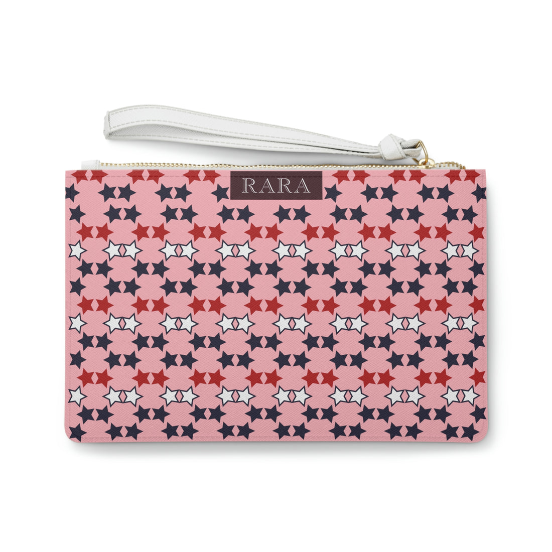 Blush Star Print Clutch Bag