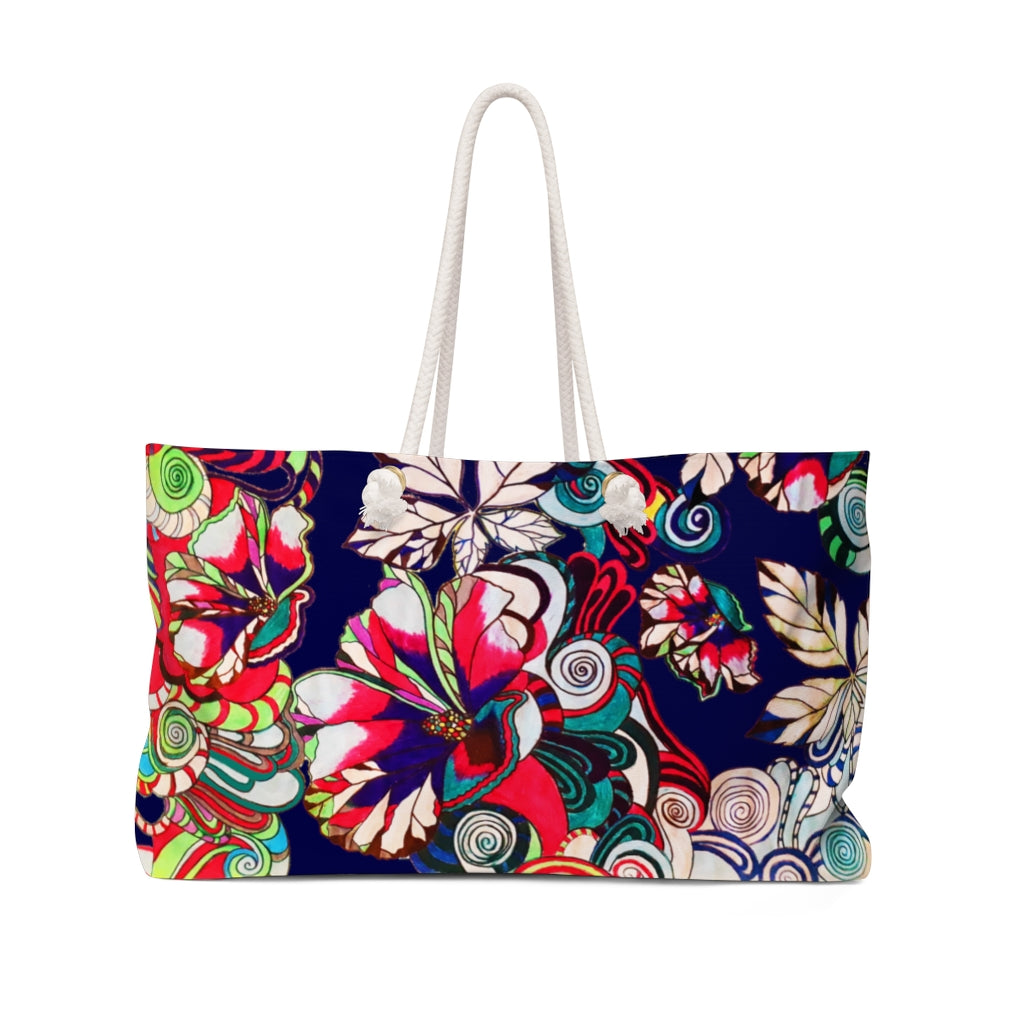 Artsy Floral Pop Ink Weekender Bag