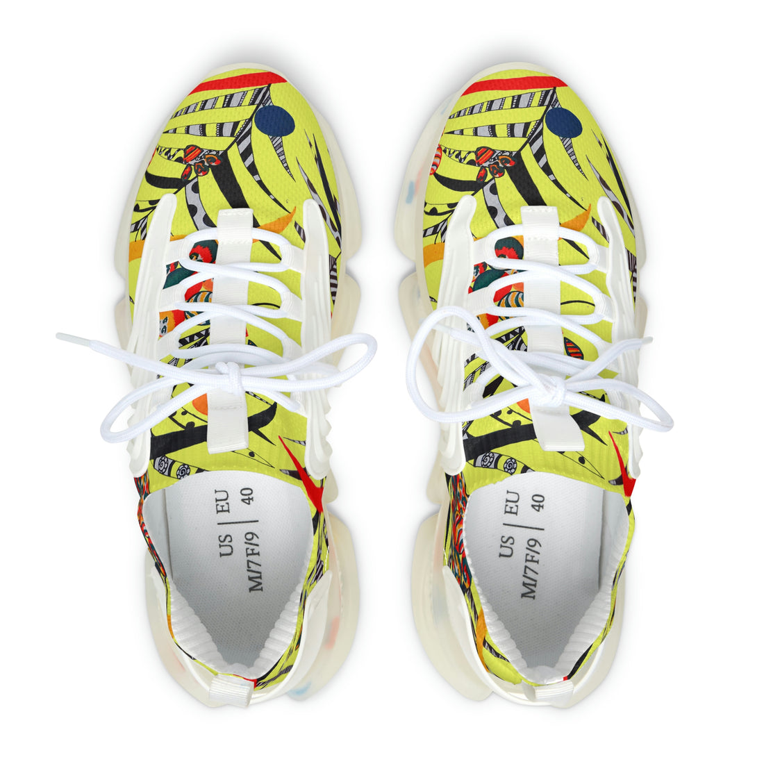 canary women's  floral and animal print mesh knit sneakers