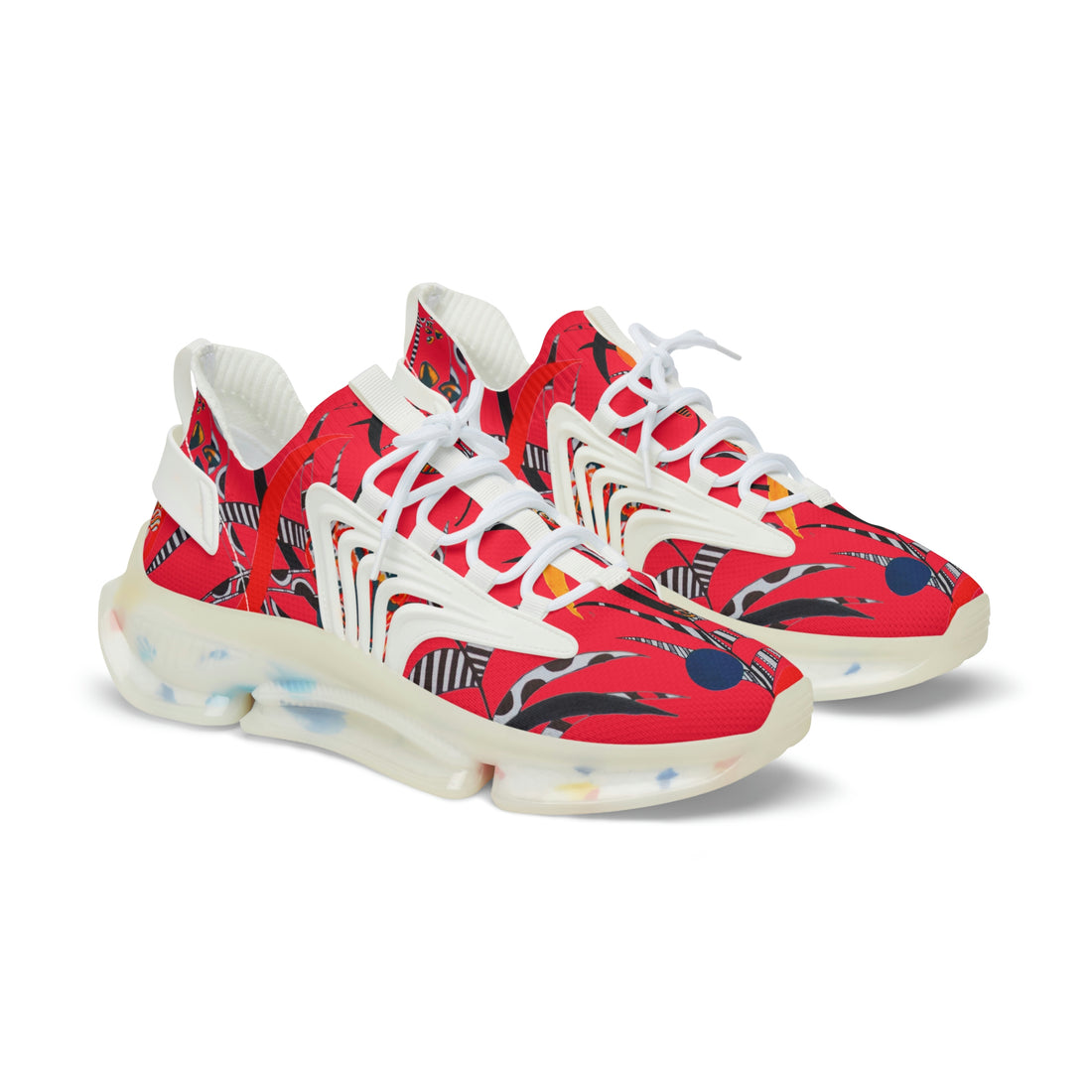 Red Wildly Wicked OTT Men's Mesh Knit Sneakers