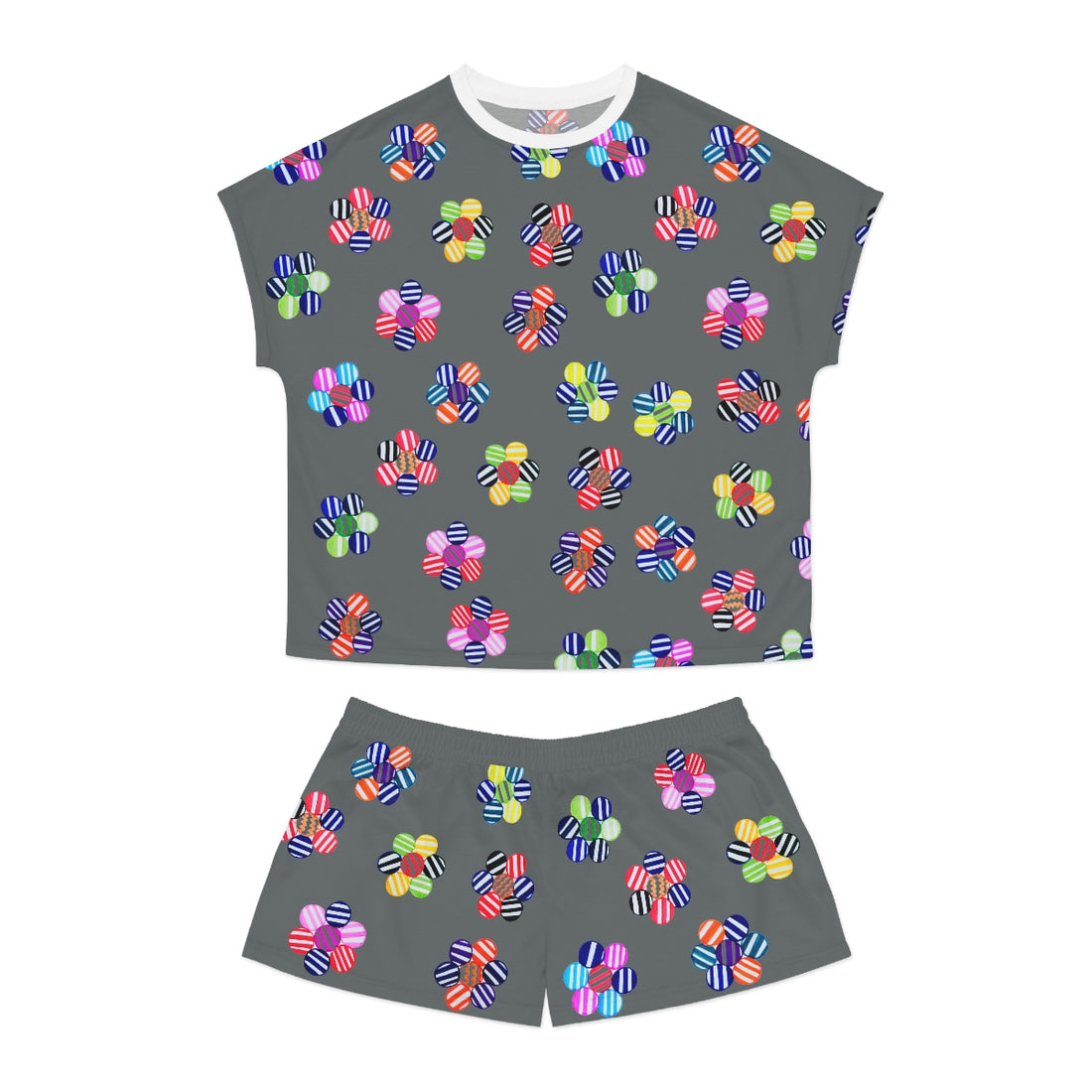 Ash Candy Floral Short Pajama Set (AOP)