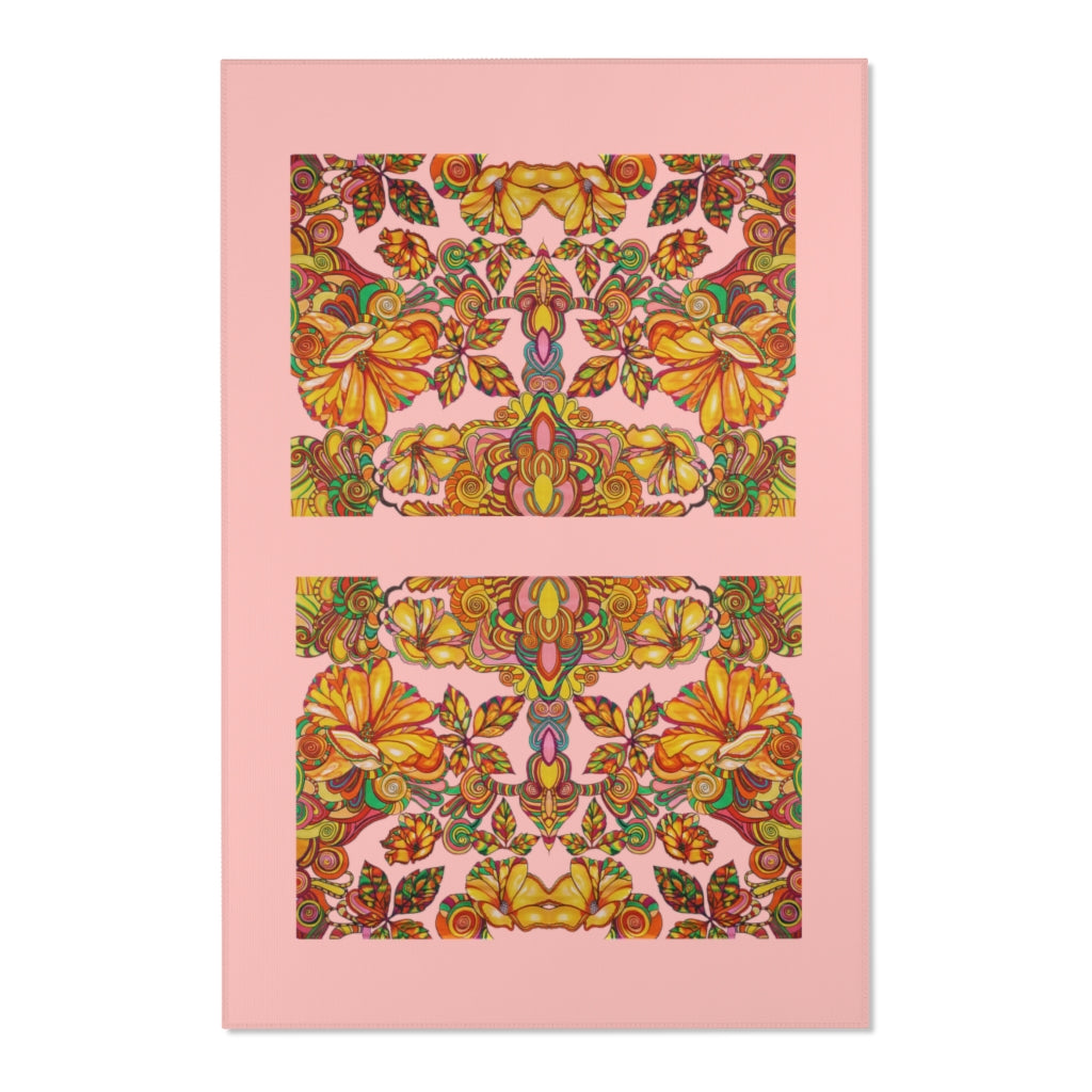 Artsy Floral Blush Area Rug