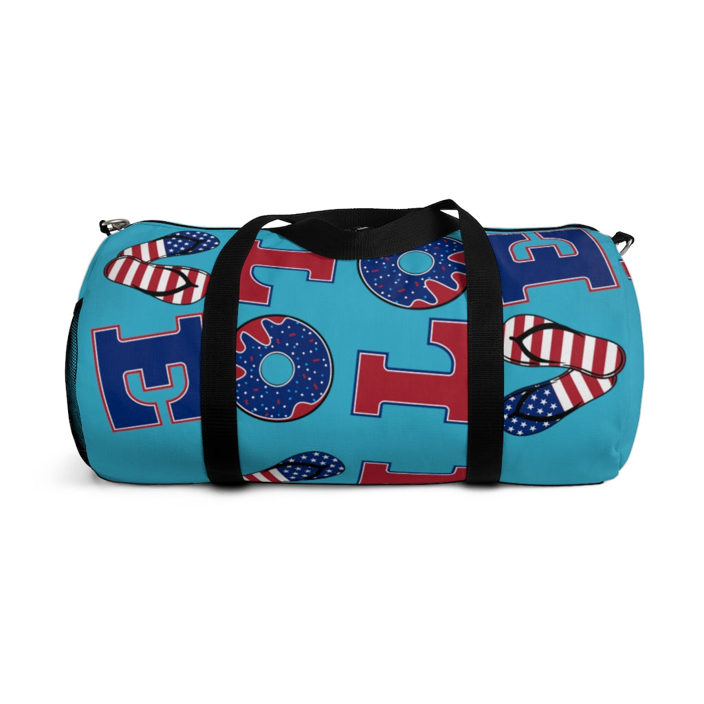 American Love Aqua Duffel Bag
