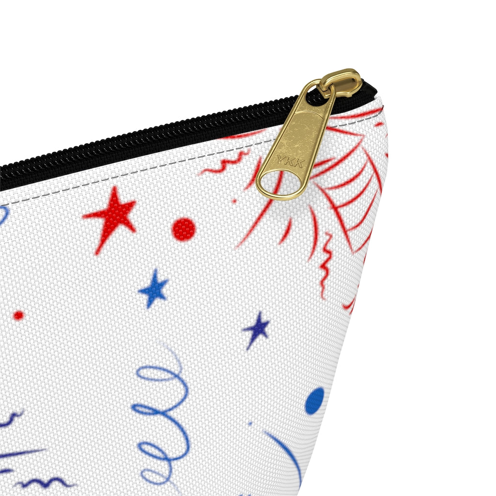 Firecracker White Accessory Pouch