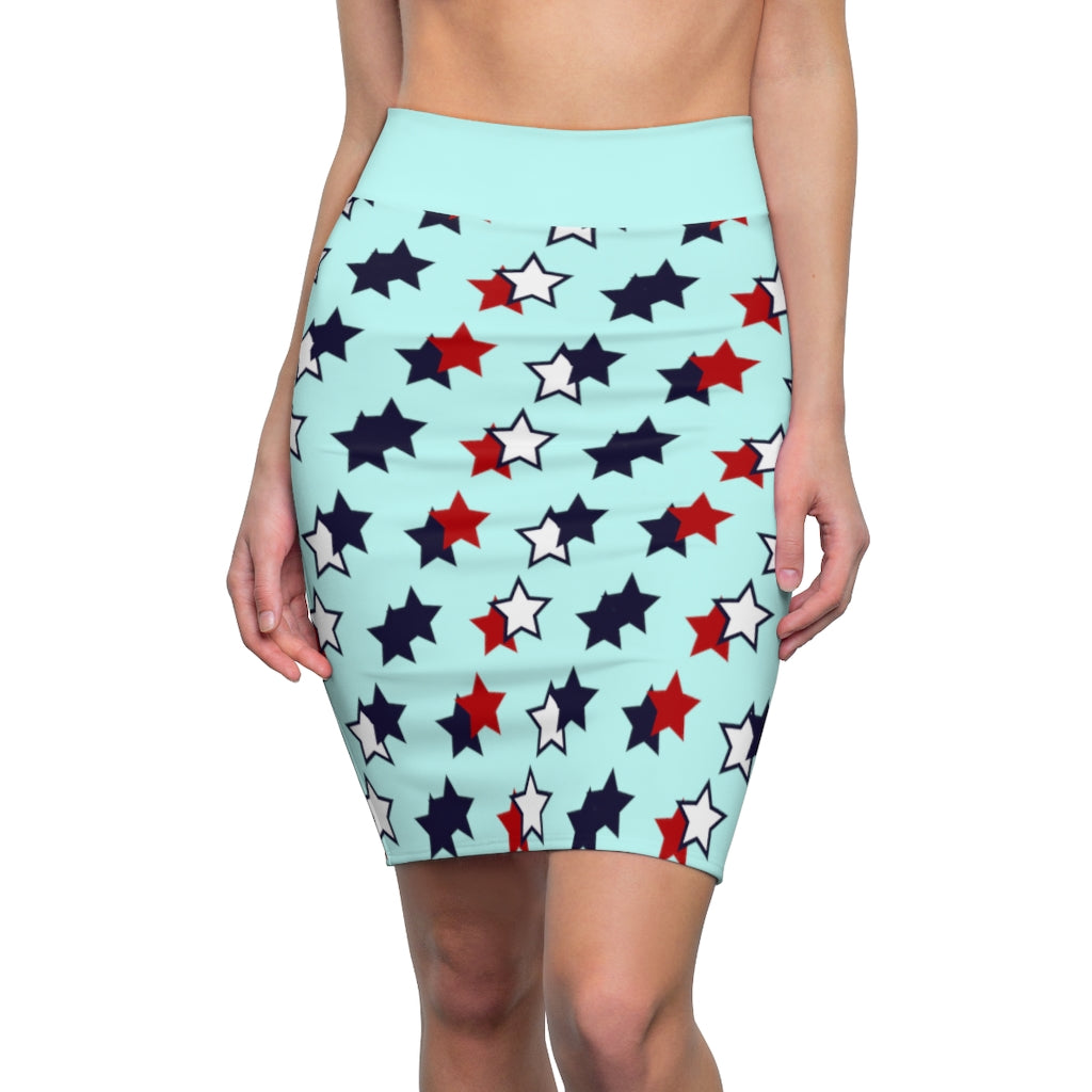 AOP Starry Icy Pencil Skirt