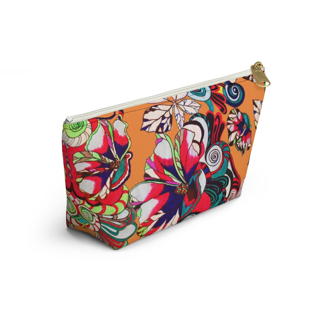 Floral Pop Peach Accessory Pouch