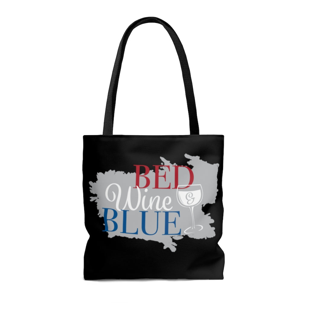 AOP Bed & Wine Tote Bag