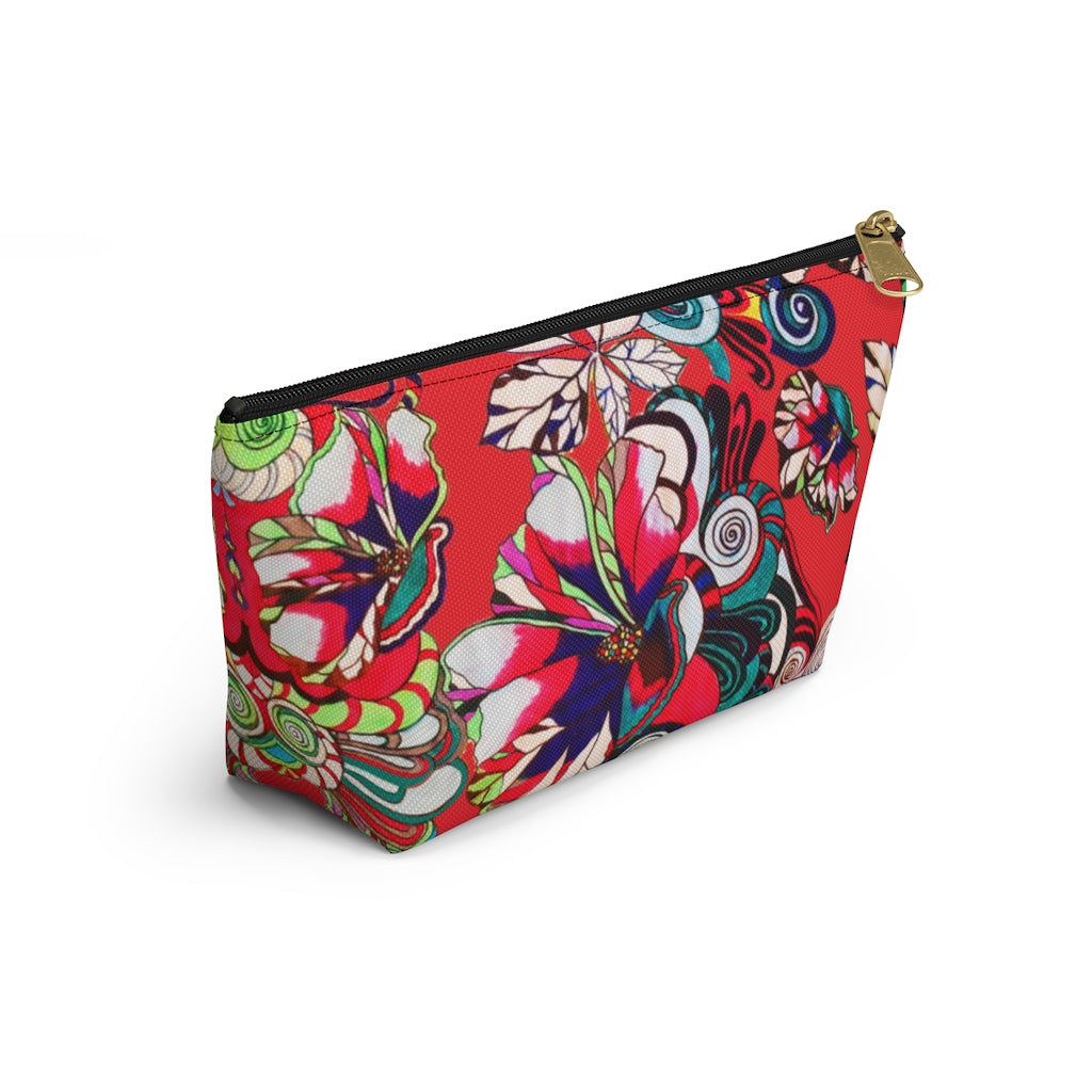 Floral Pop Red Accessory Pouch