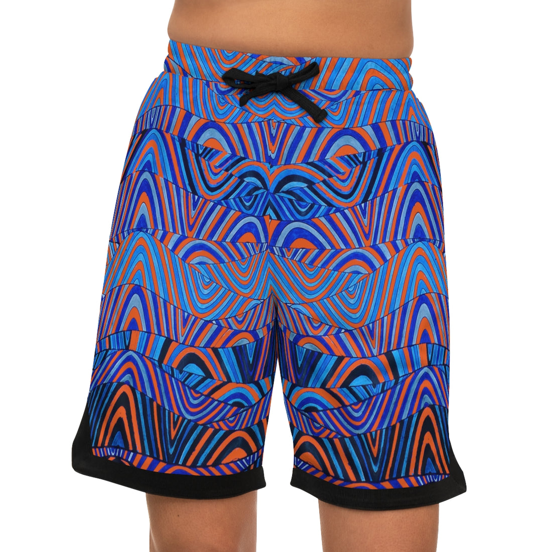 Orange Sonic Basketball Rib Shorts (AOP)