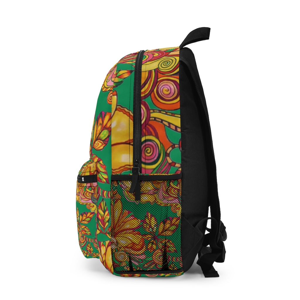 Artsy Floral Emerald Backpack