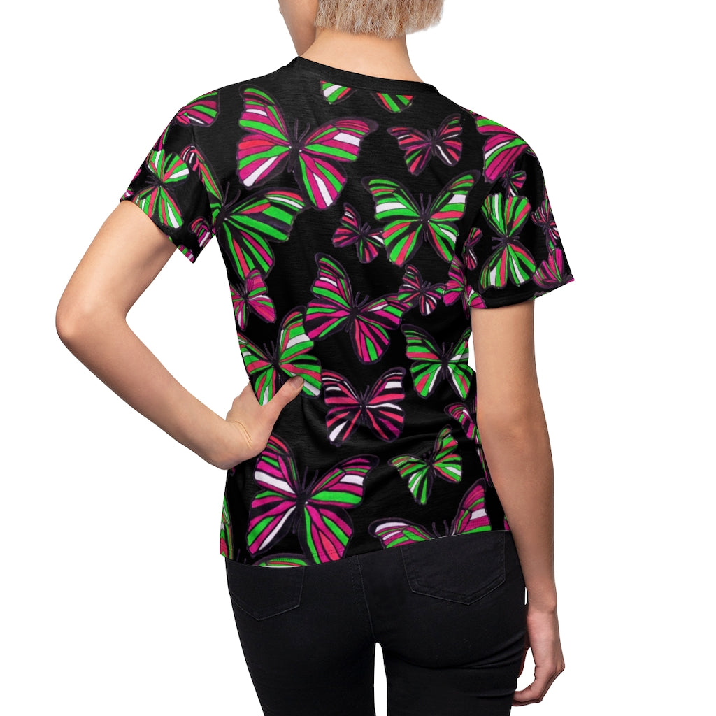Butterflies AOP Black T-shirt
