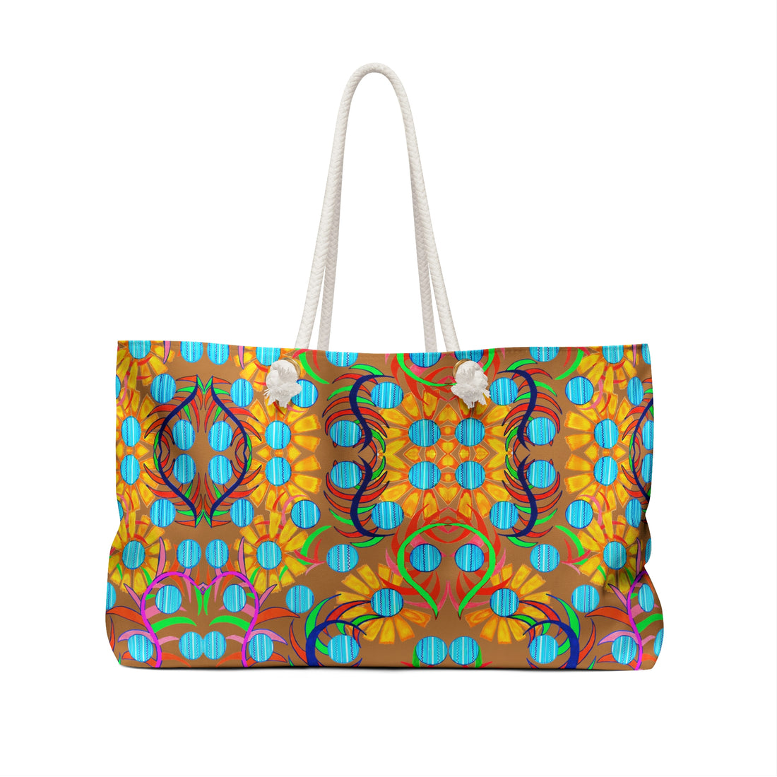 Tussock Sunflower Weekender Open Beach Tote Bag