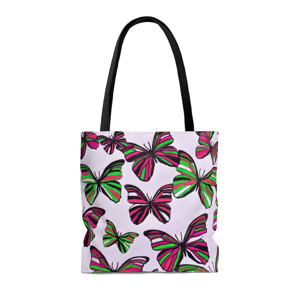 AOP Butterflies Tote Bag