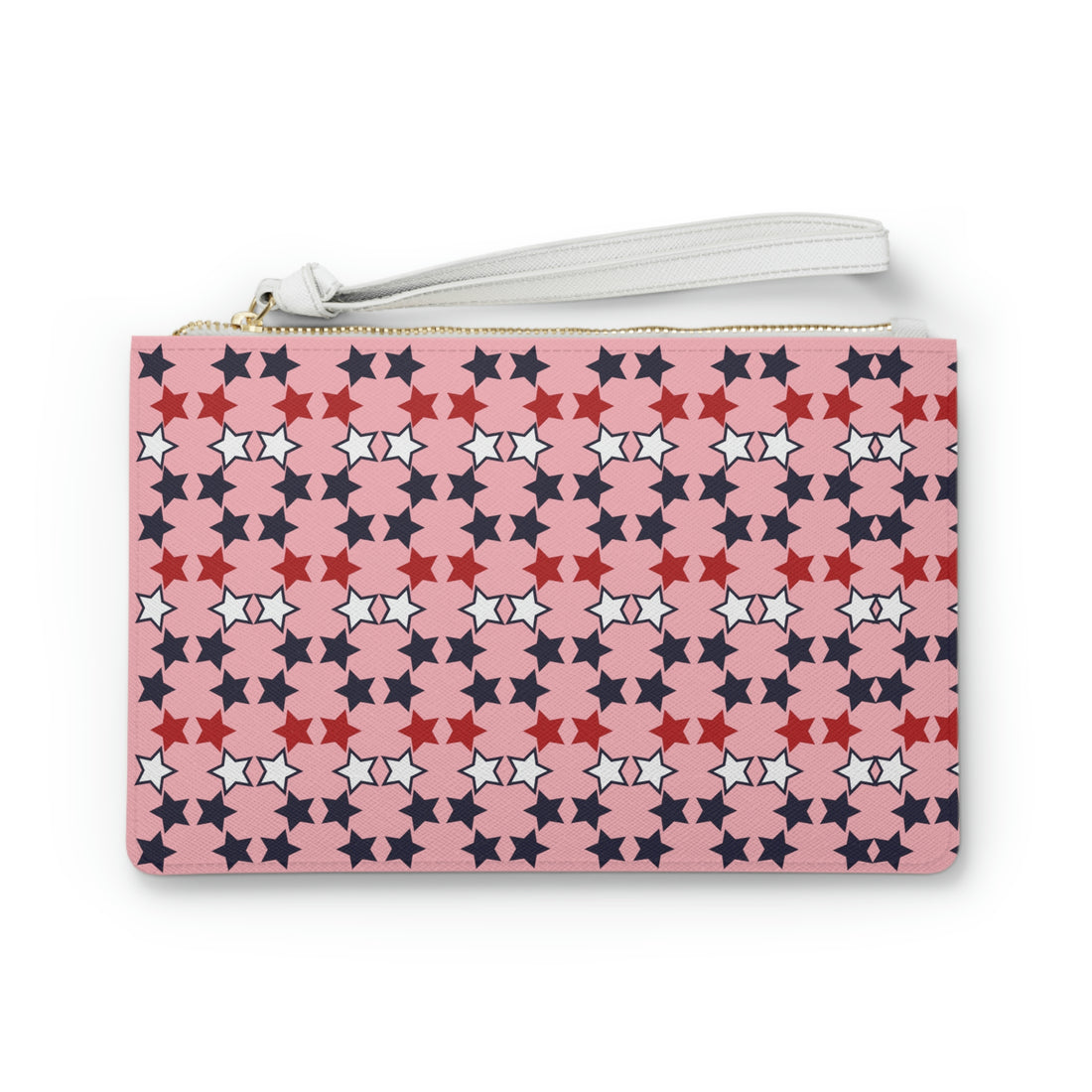 Blush Star Print Clutch Bag