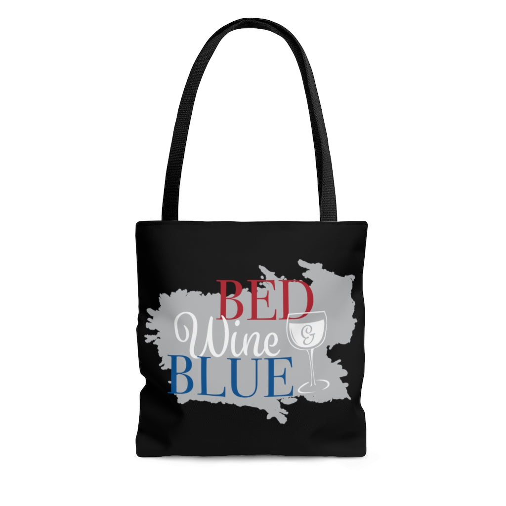 AOP Bed & Wine Tote Bag