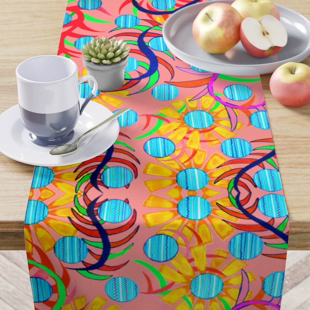 Sunflower Coral Table Runner