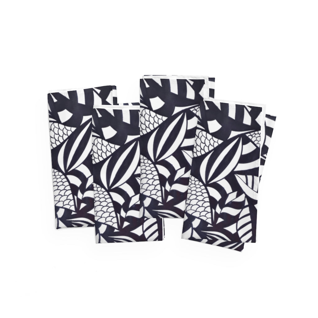White Tropical Minimalist Napkin