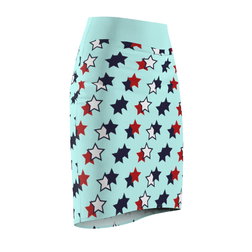 AOP Starry Icy Pencil Skirt