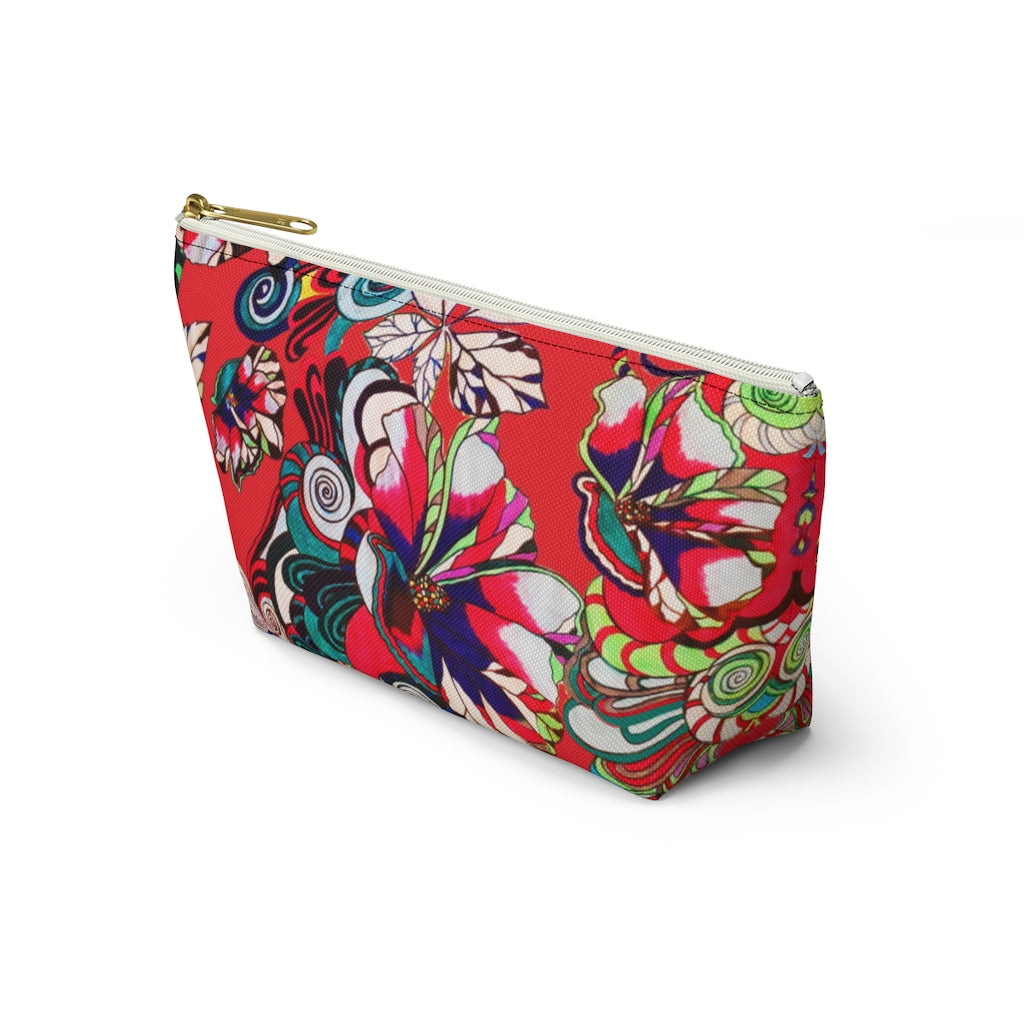 Floral Pop Red Accessory Pouch
