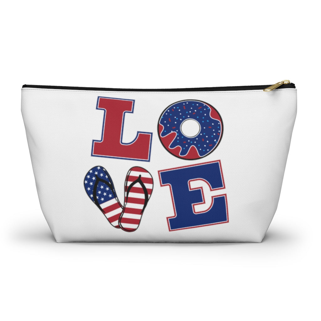 Love White Accessory Pouch