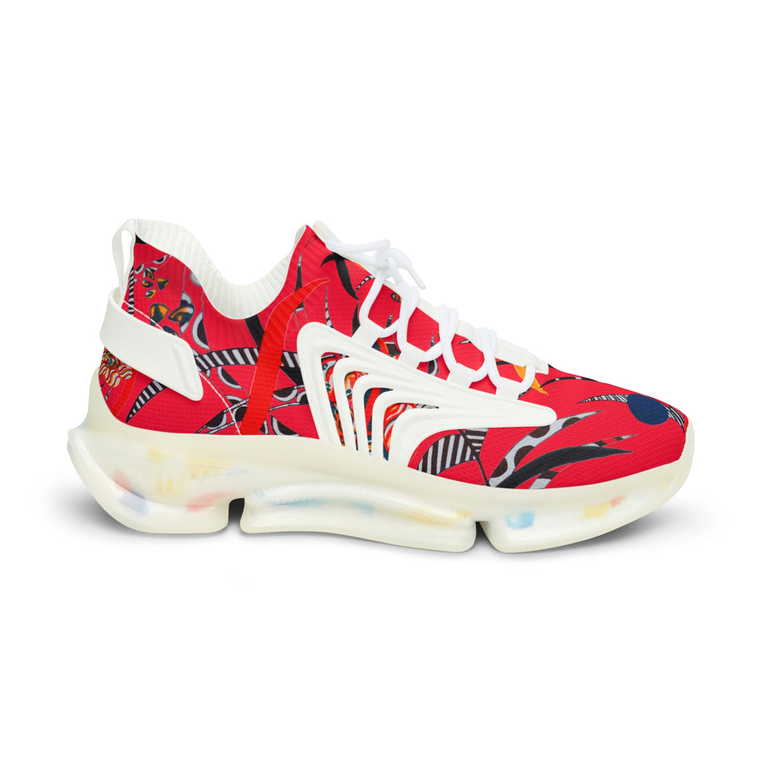 Red Wildly Wicked OTT Men's Mesh Knit Sneakers