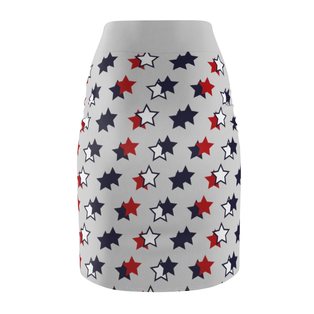 AOP Starry Slate Pencil Skirt