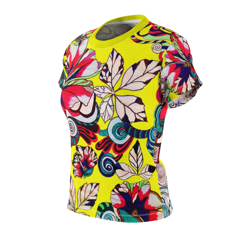Graphic Floral AOP Canary T-Shirt