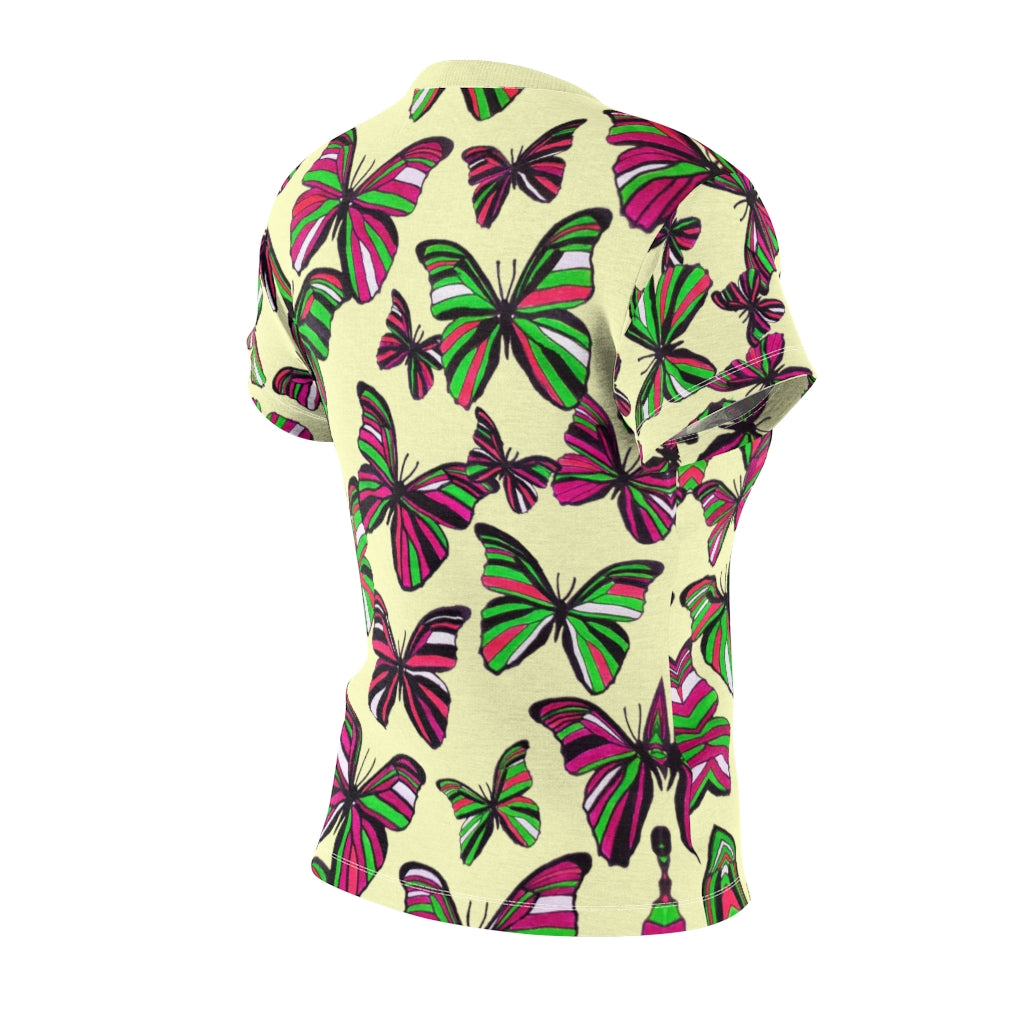 Butterflies AOP Pale Yellow T-shirt