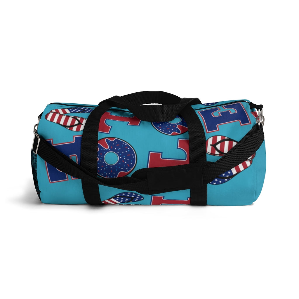 American Love Aqua Duffel Bag