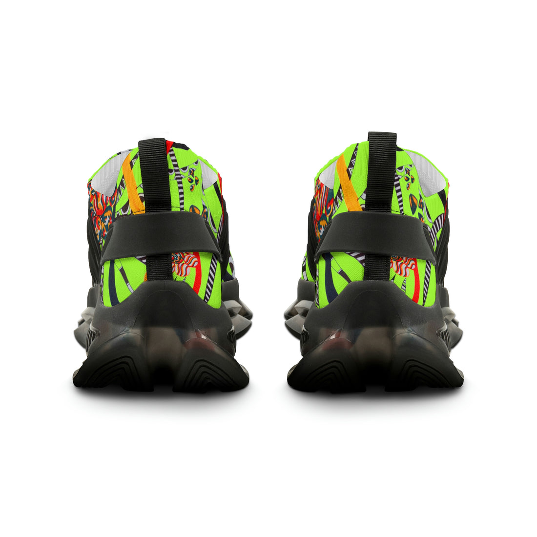 Lime Green Wildly Wicked OTT Men's Mesh Knit Sneakers