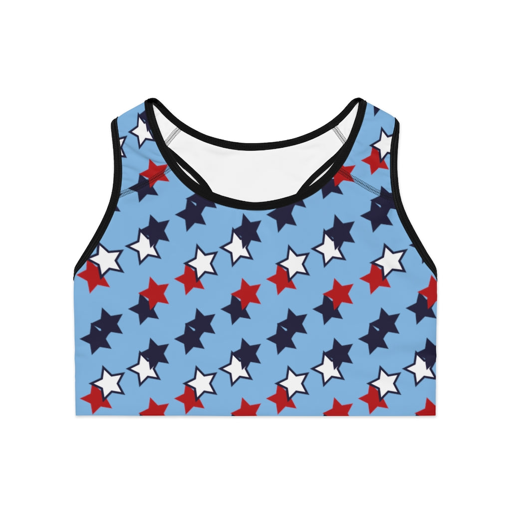 Sky Star Print (AOP) Sports Bra