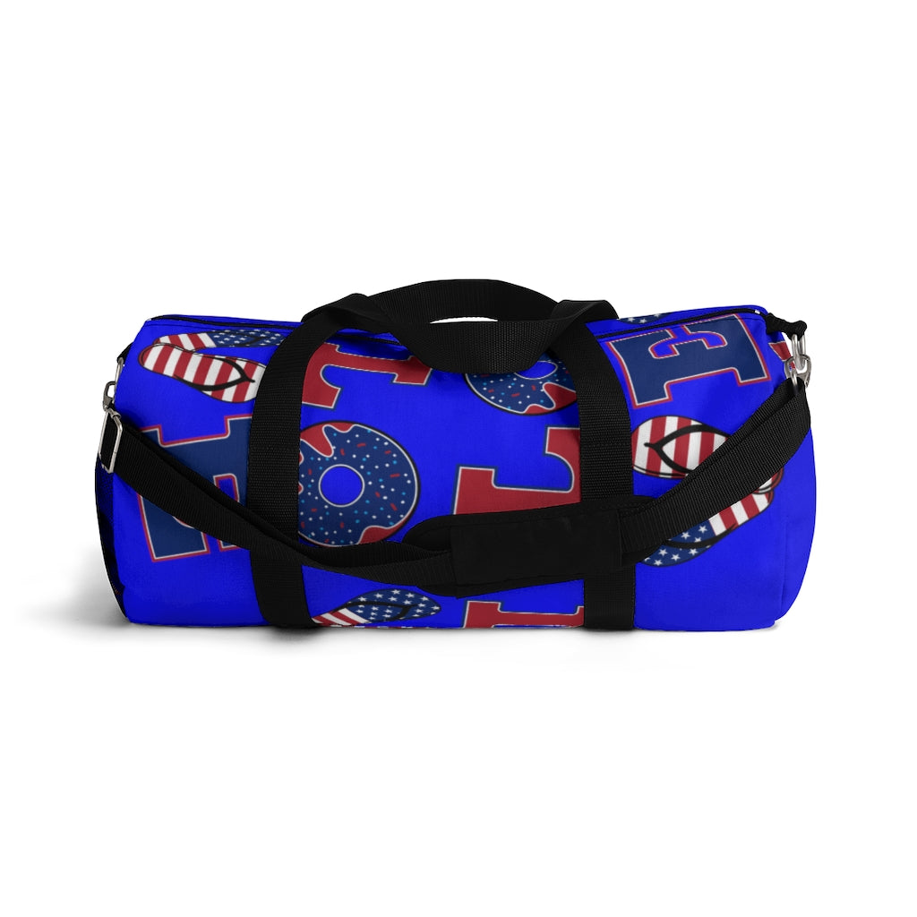 American Love Electric Blue Duffel Bag