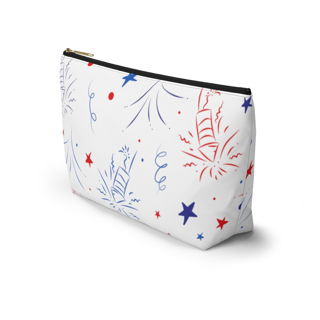 Firecracker White Accessory Pouch