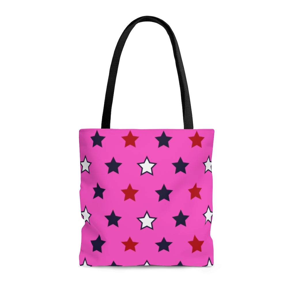 AOP Star Girl Pink Tote Bag