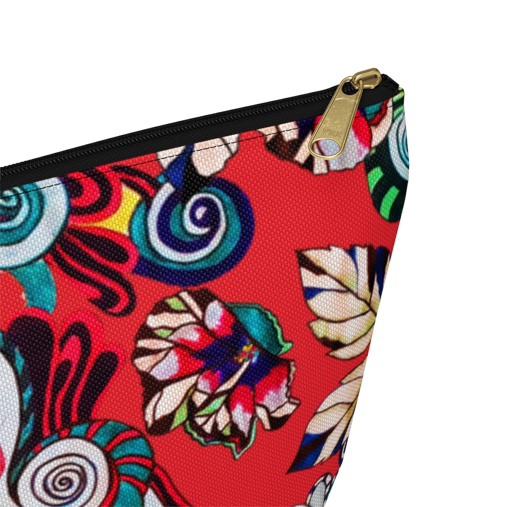 Floral Pop Red Accessory Pouch