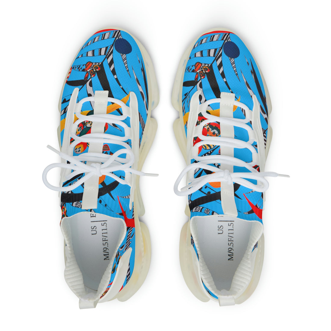 aqua men's floral & animal print mesh knit sneakers