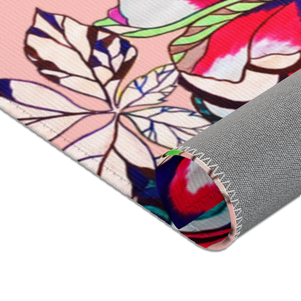 Artsy Floral Pop Blush Area Rug
