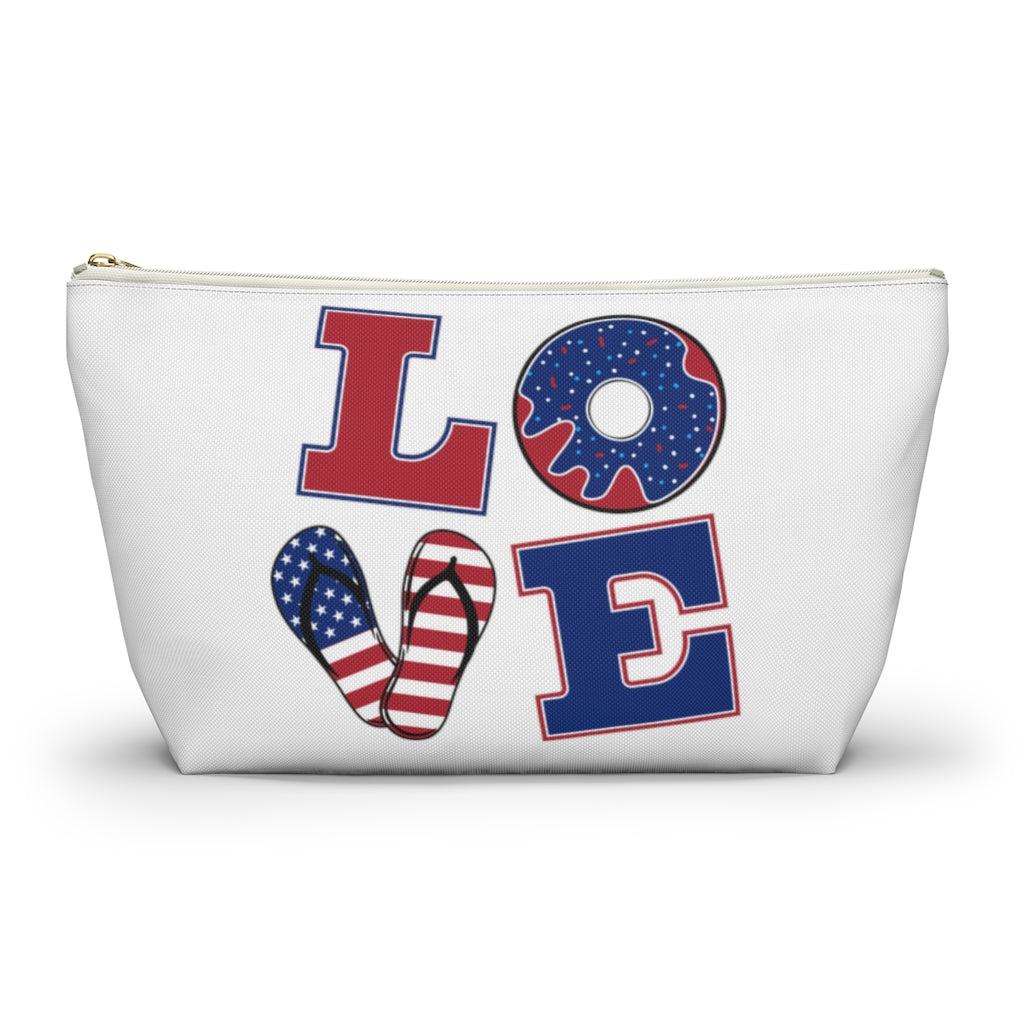 Love White Accessory Pouch